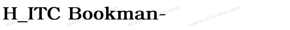 H_ITC Bookman字体转换